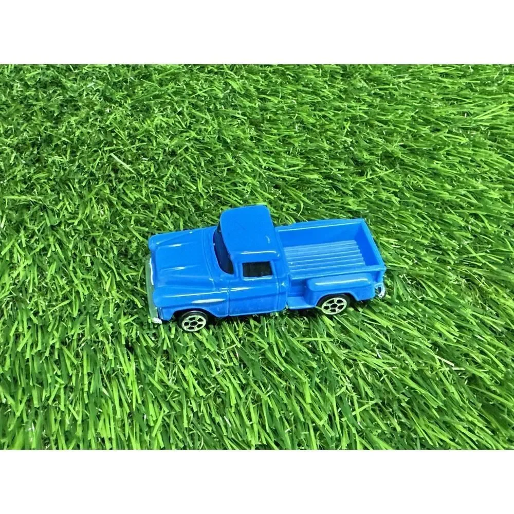 Mattel Blue 1957 Chevy Pickup Diecast Toy Truck 1:64 Scale Contemporary